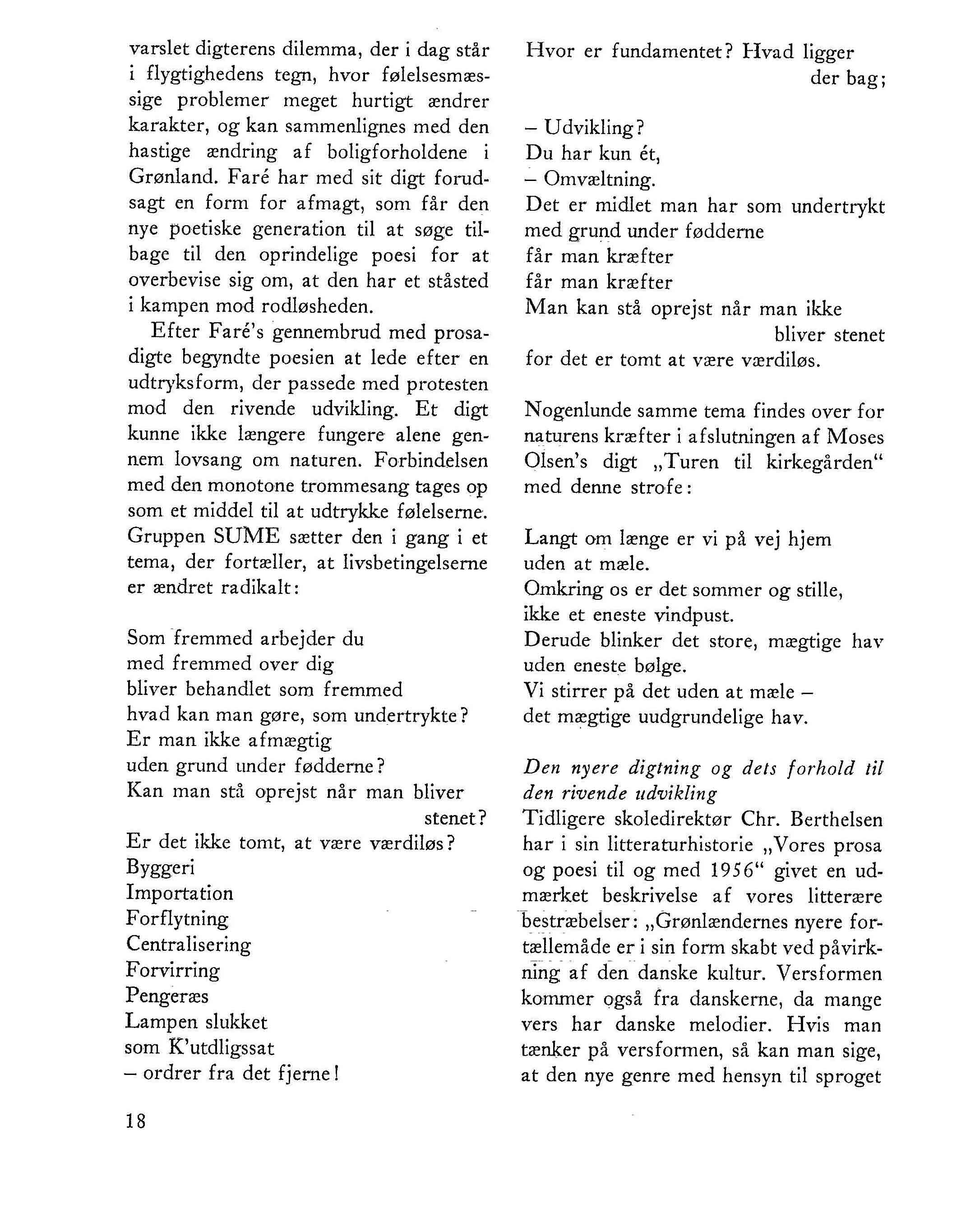 den nyere grønlandske poesi - tidsskriftet grønland, nr 1, 1977