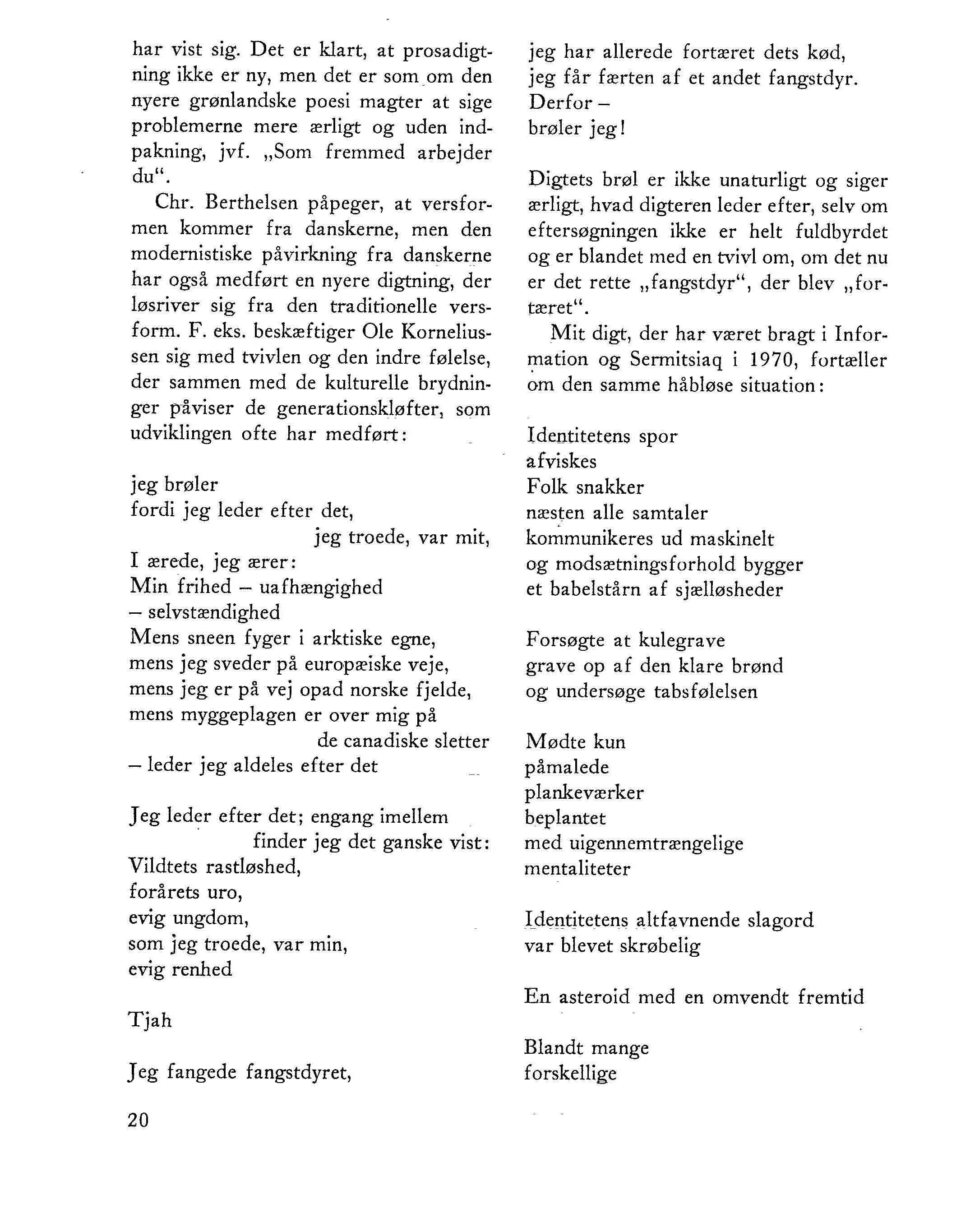 den nyere grønlandske poesi - tidsskriftet grønland, nr 1, 1977