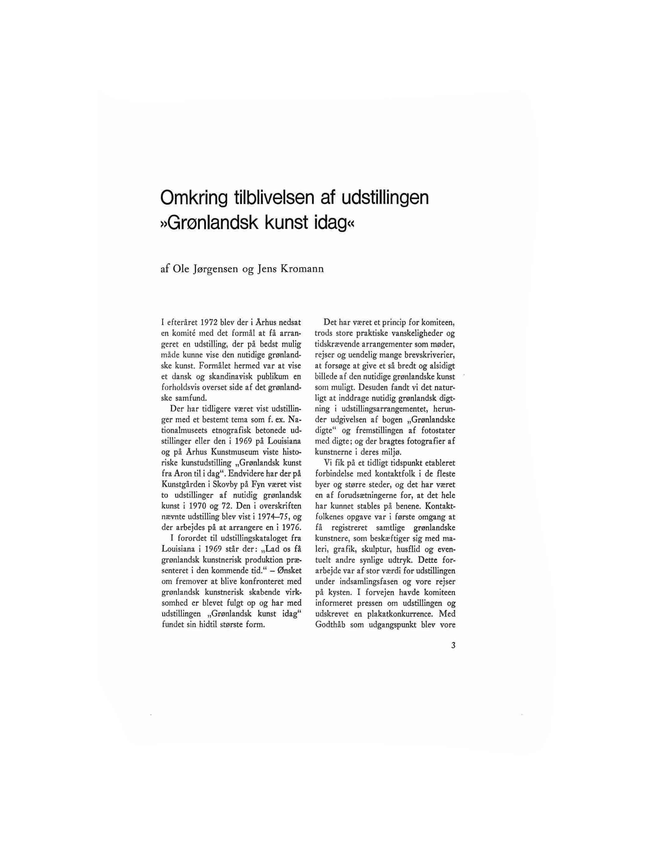 grønlandsk kunst af i dag og i morgen