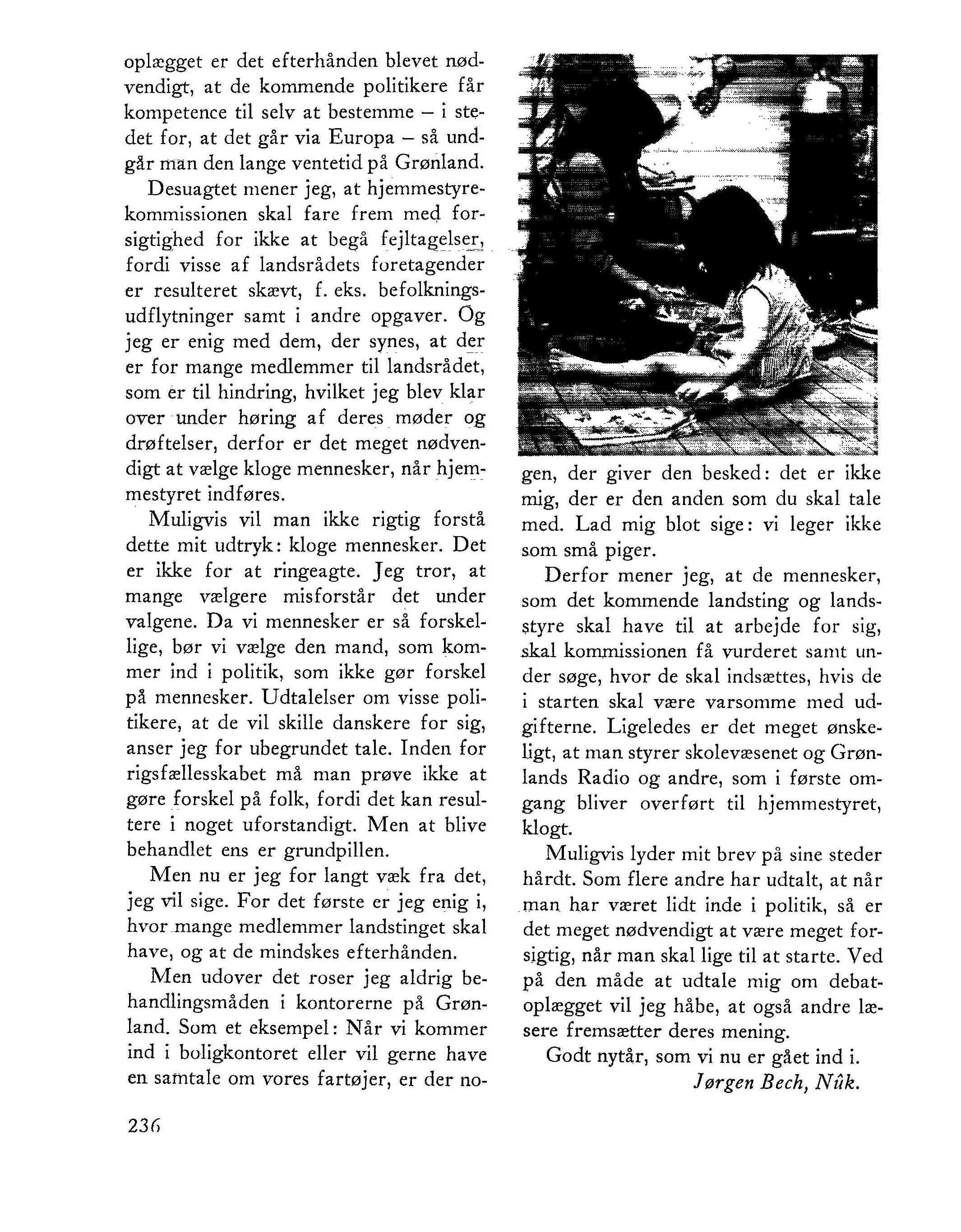Uddrag af den grønlandske læserbrevsdebat om hjemmestyre