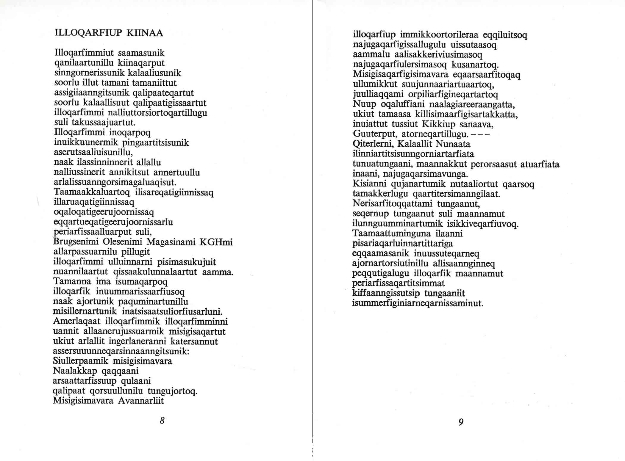 illoqarfimmi / i byen