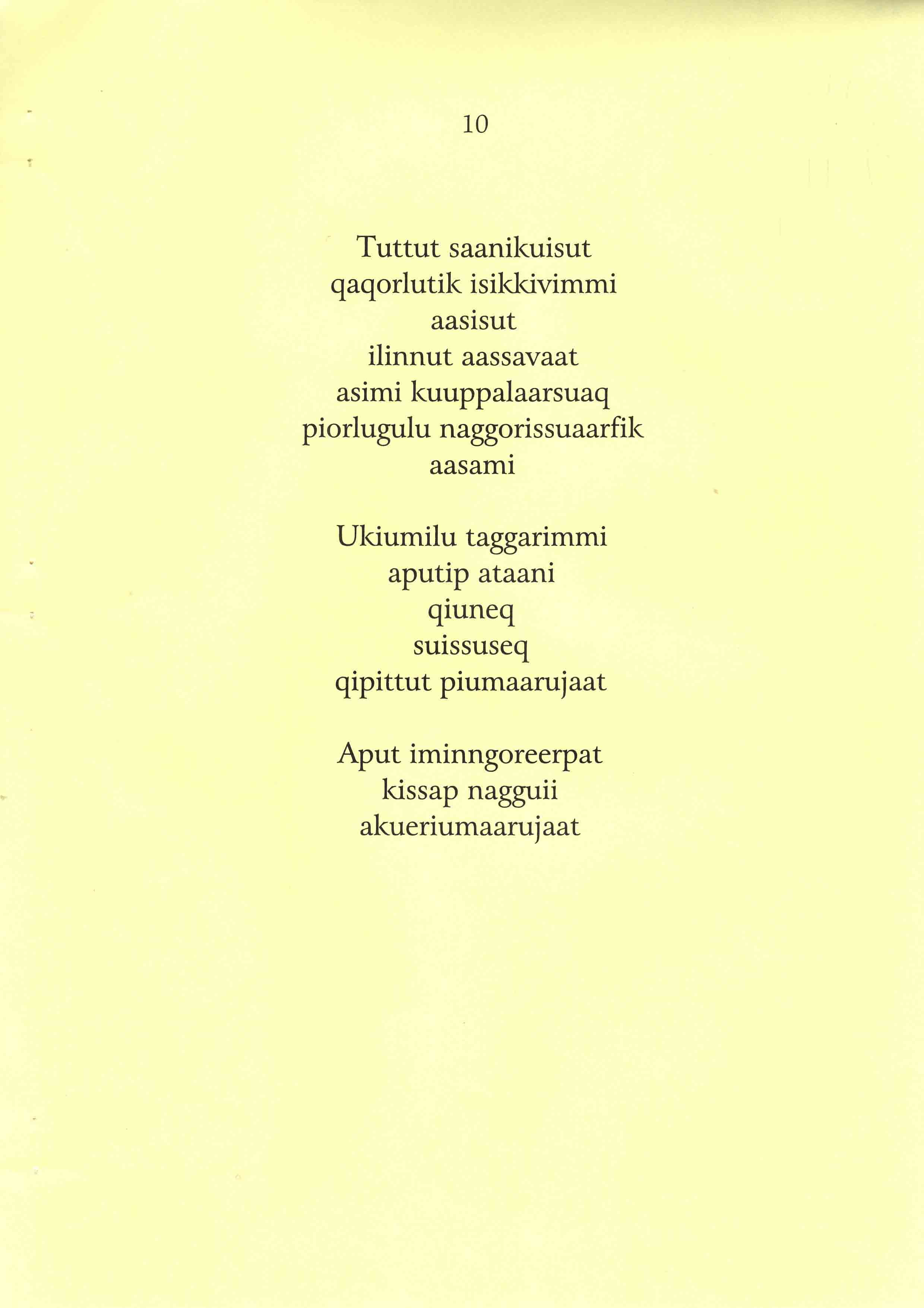 Oqaatsit titarneri - Ordlinier