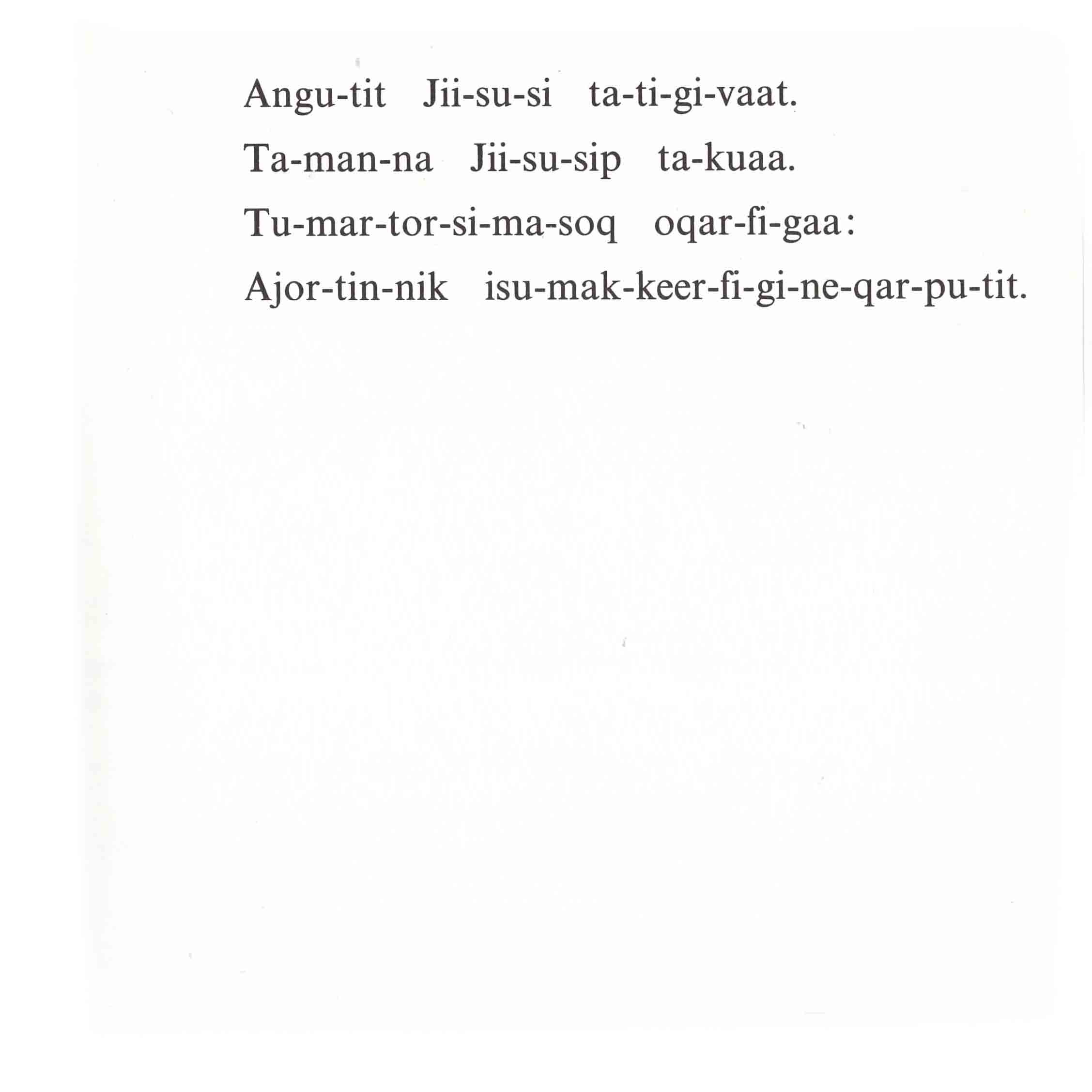 jiisusip tumartorsimasoq ajorunnaarsikkaa
