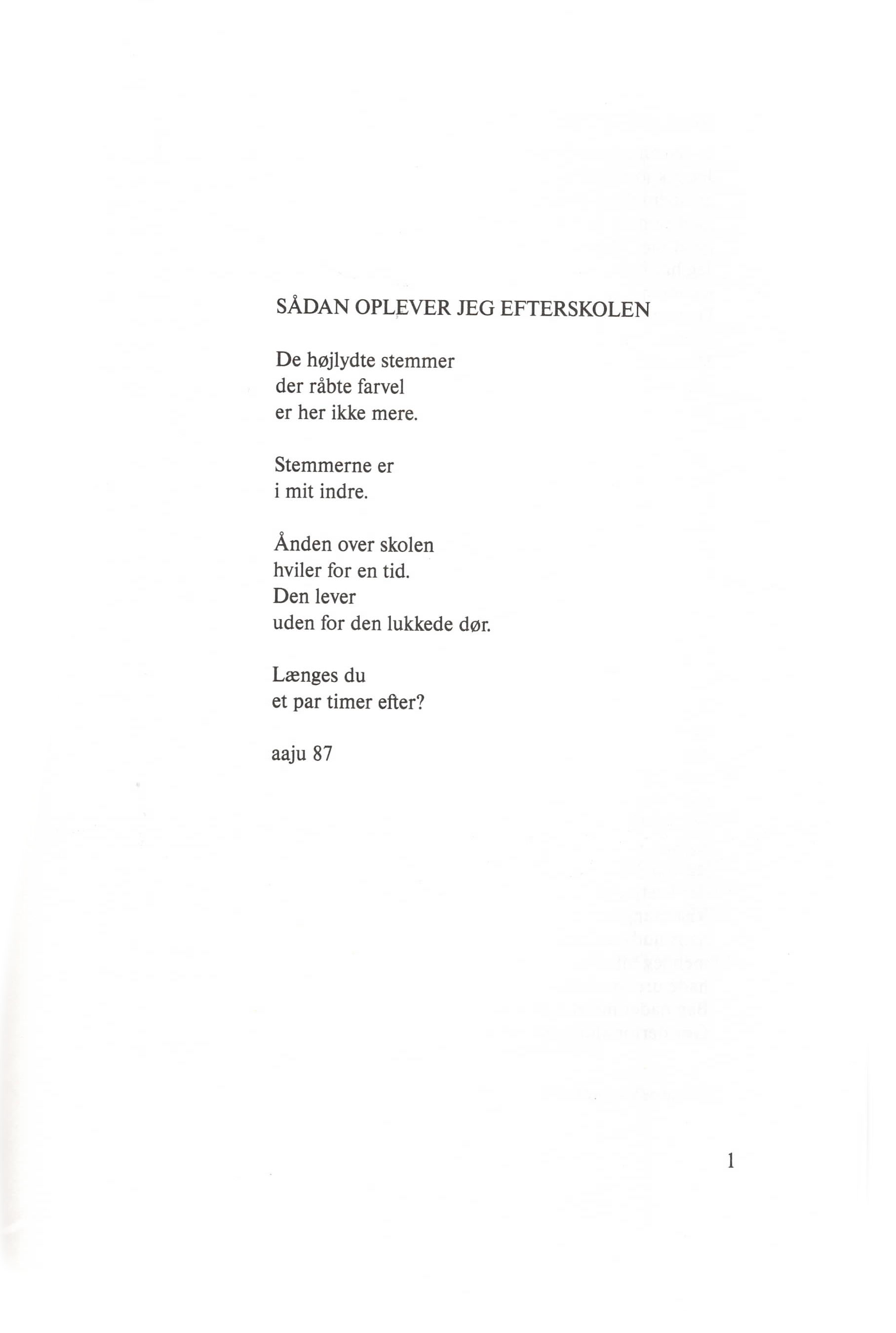 Skamlingsbanke Ungdomsskole 1987