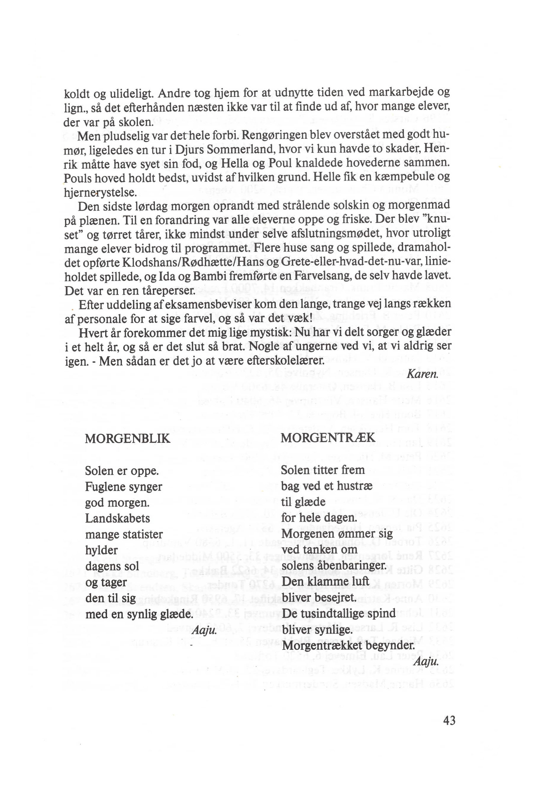 Skamlingsbanke Ungdomsskole 1988-89