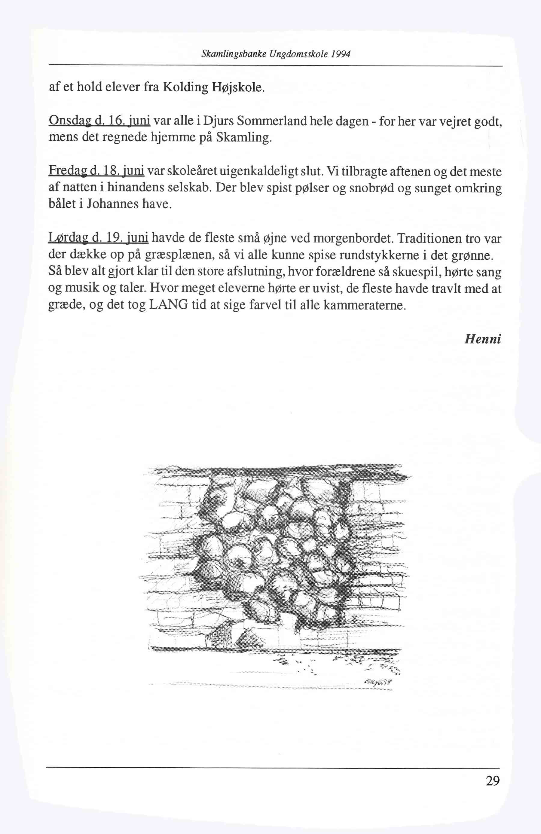 Skamlingsbanke Efterskole 1994