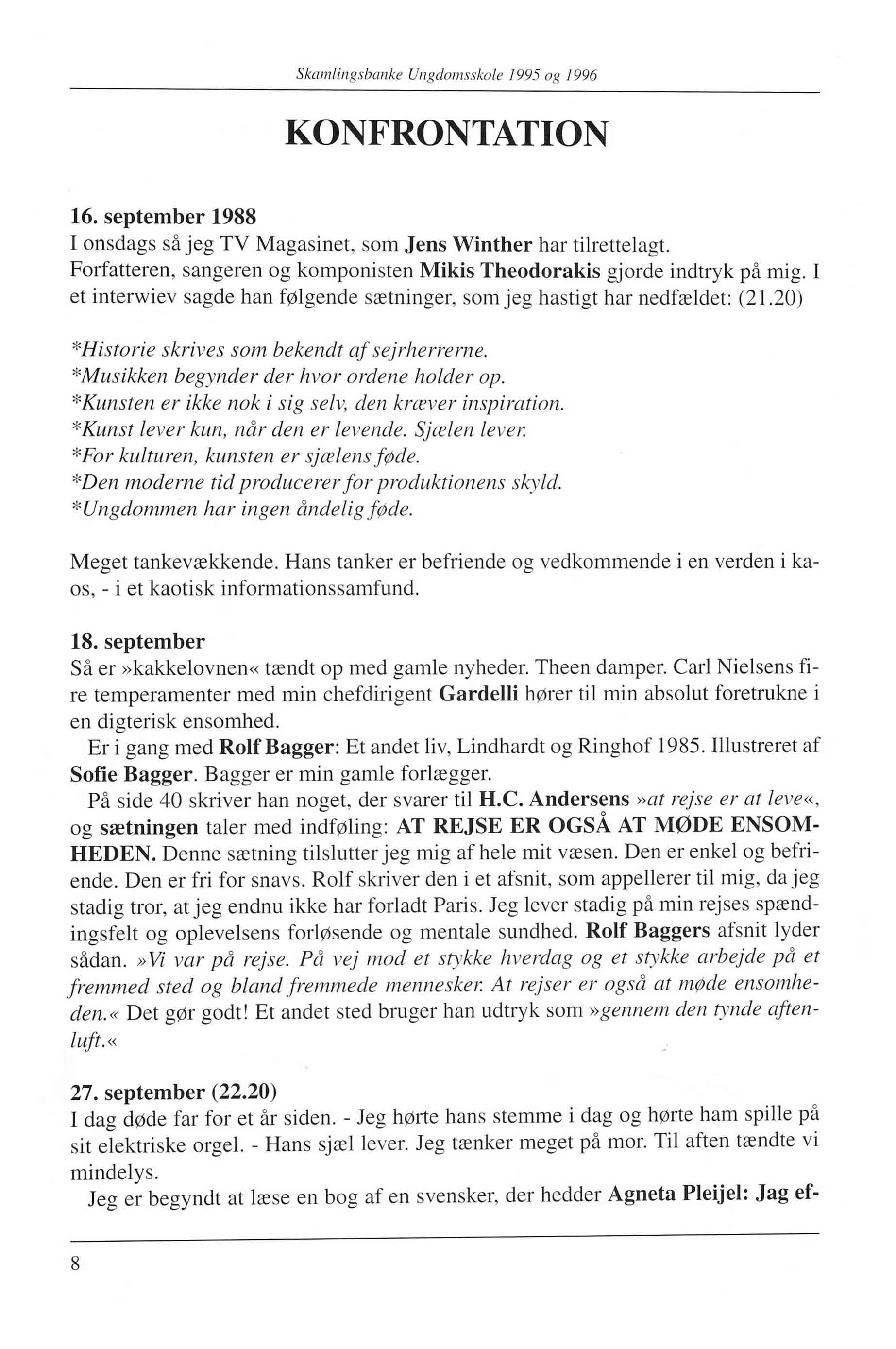 Skamlingsbanke ungdomsskole 95-96