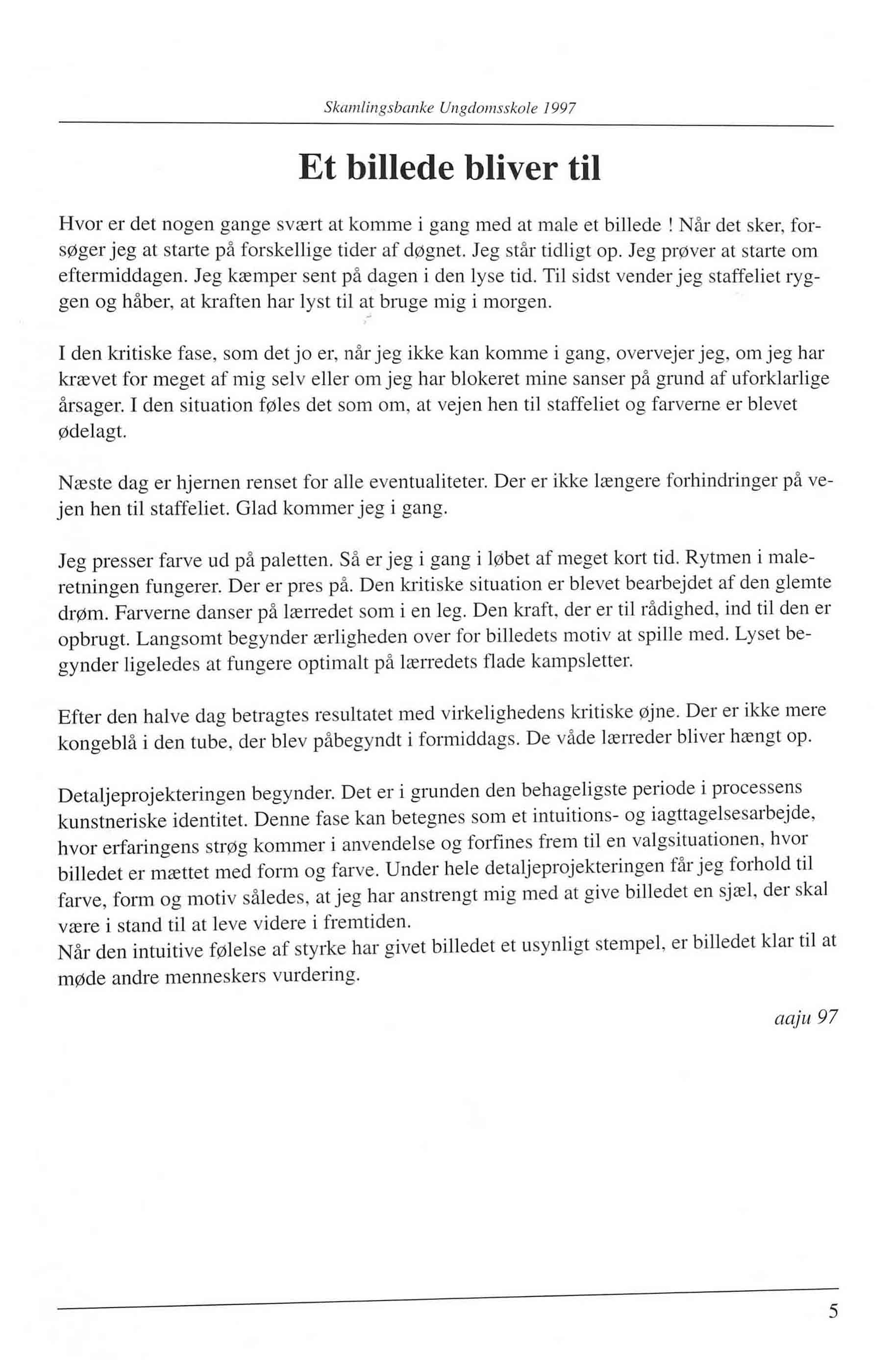 Skamlingsbanke ungdomsskole 1997