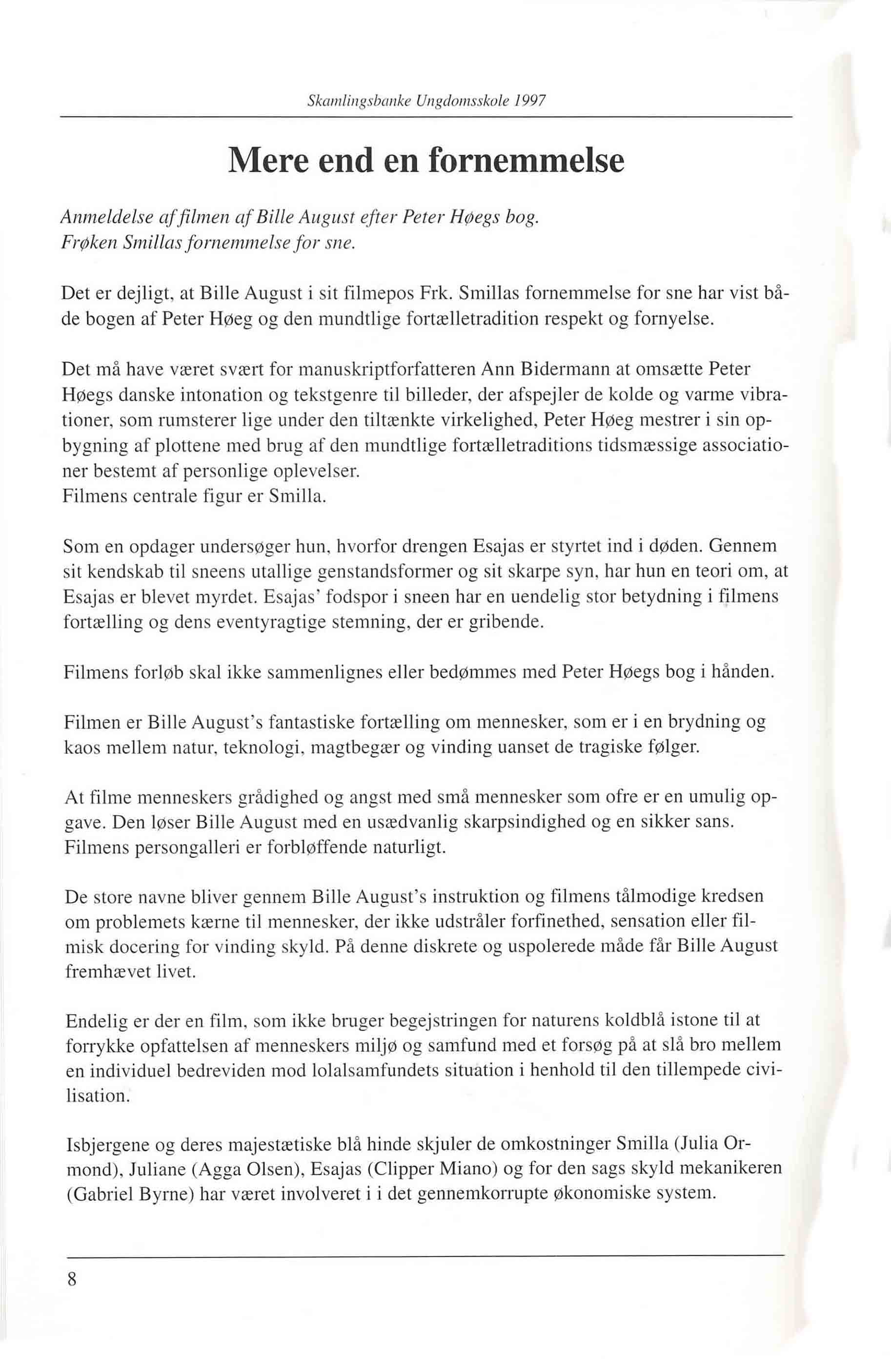 Skamlingsbanke ungdomsskole 1997