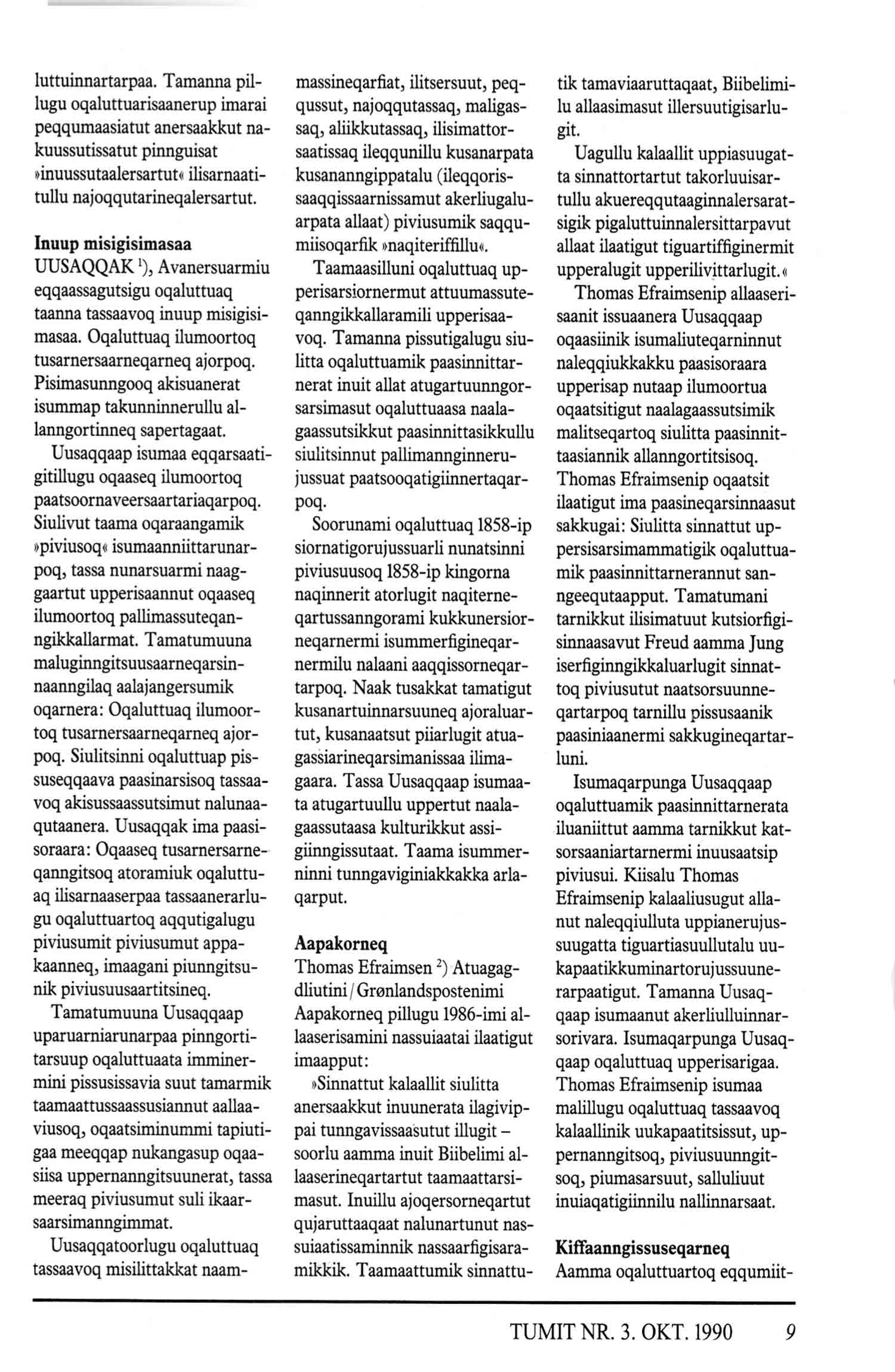 tumit 1991 · 3 - oqaluttuaq kulturilu