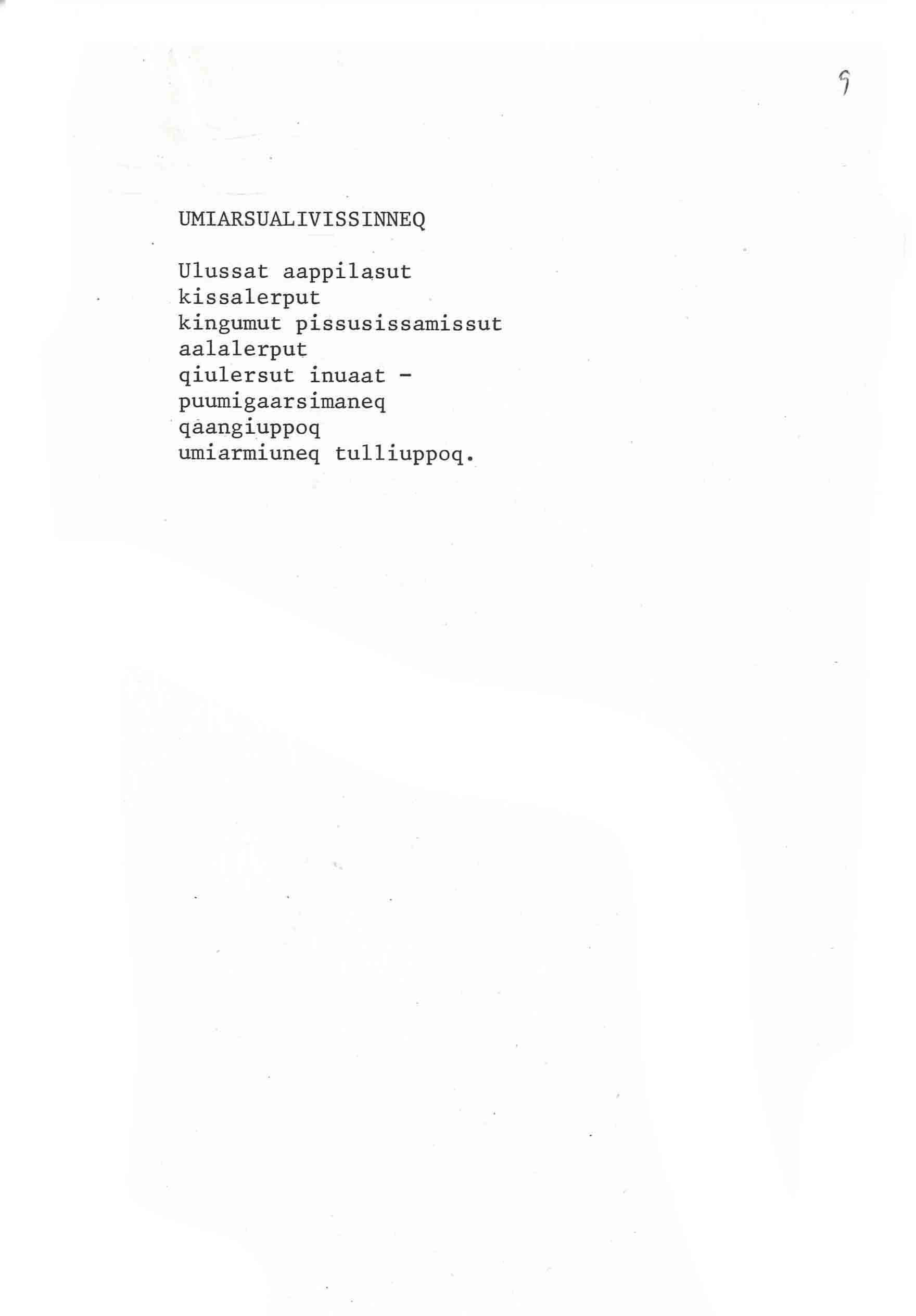 upublicerede digte - Umiarsualivissinneq
