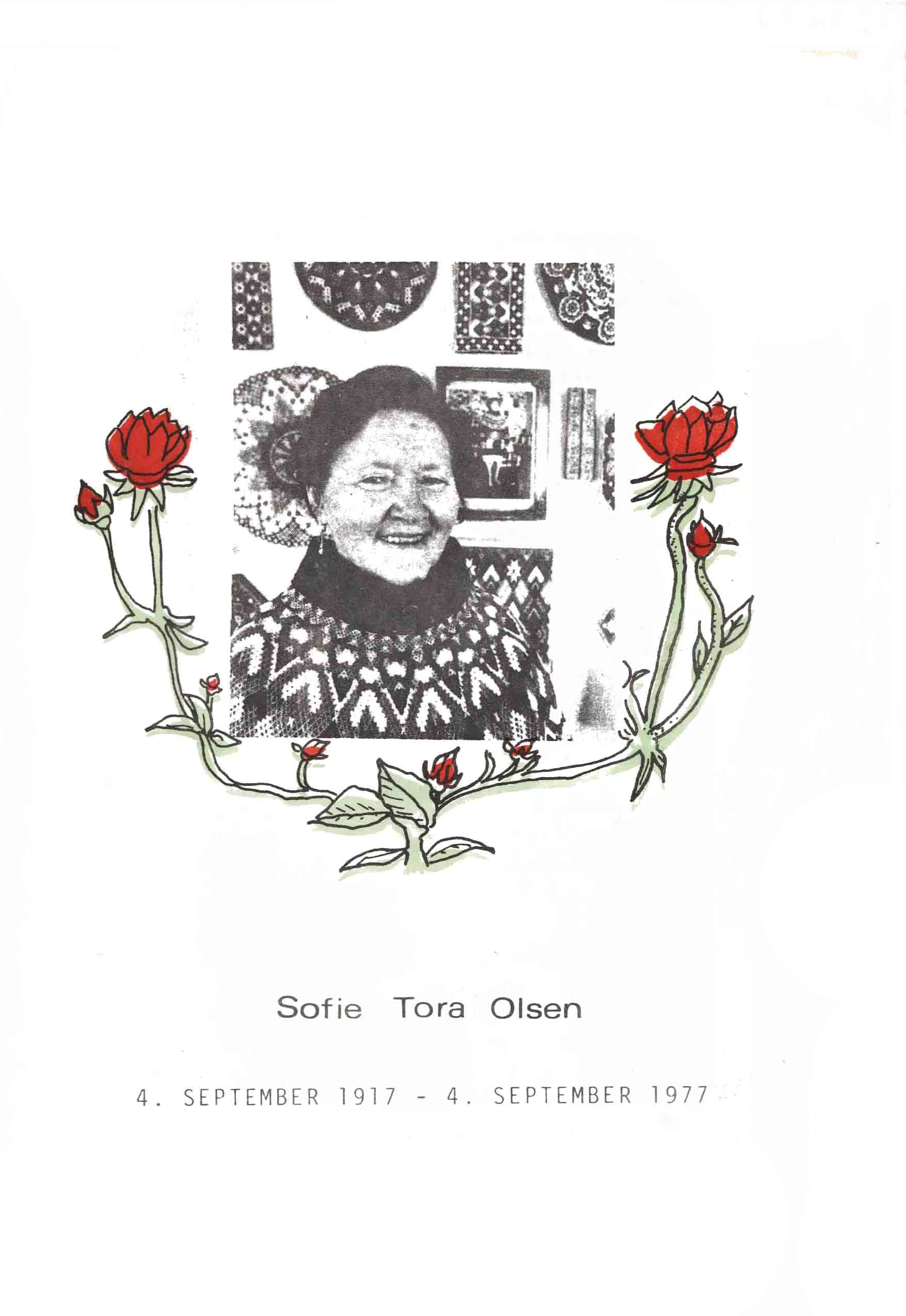 Sofia Tora Olsen 60 års indbydelse