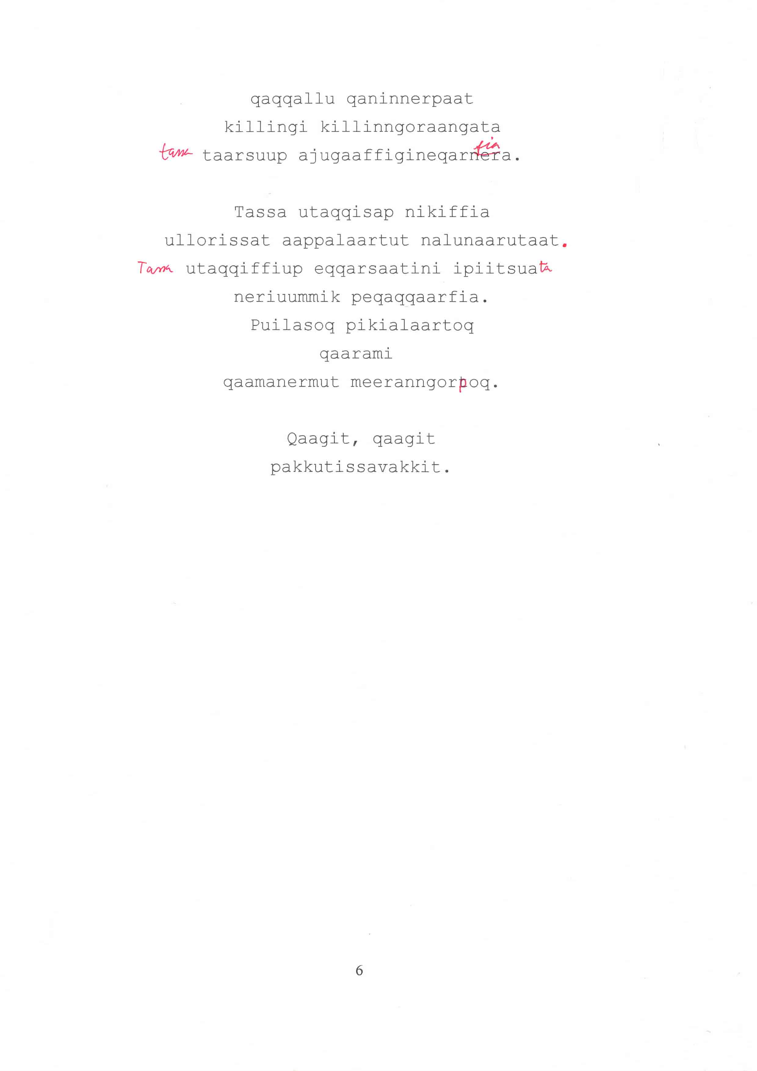 arferup tarnaata meerai / børn af hvalens sjæl