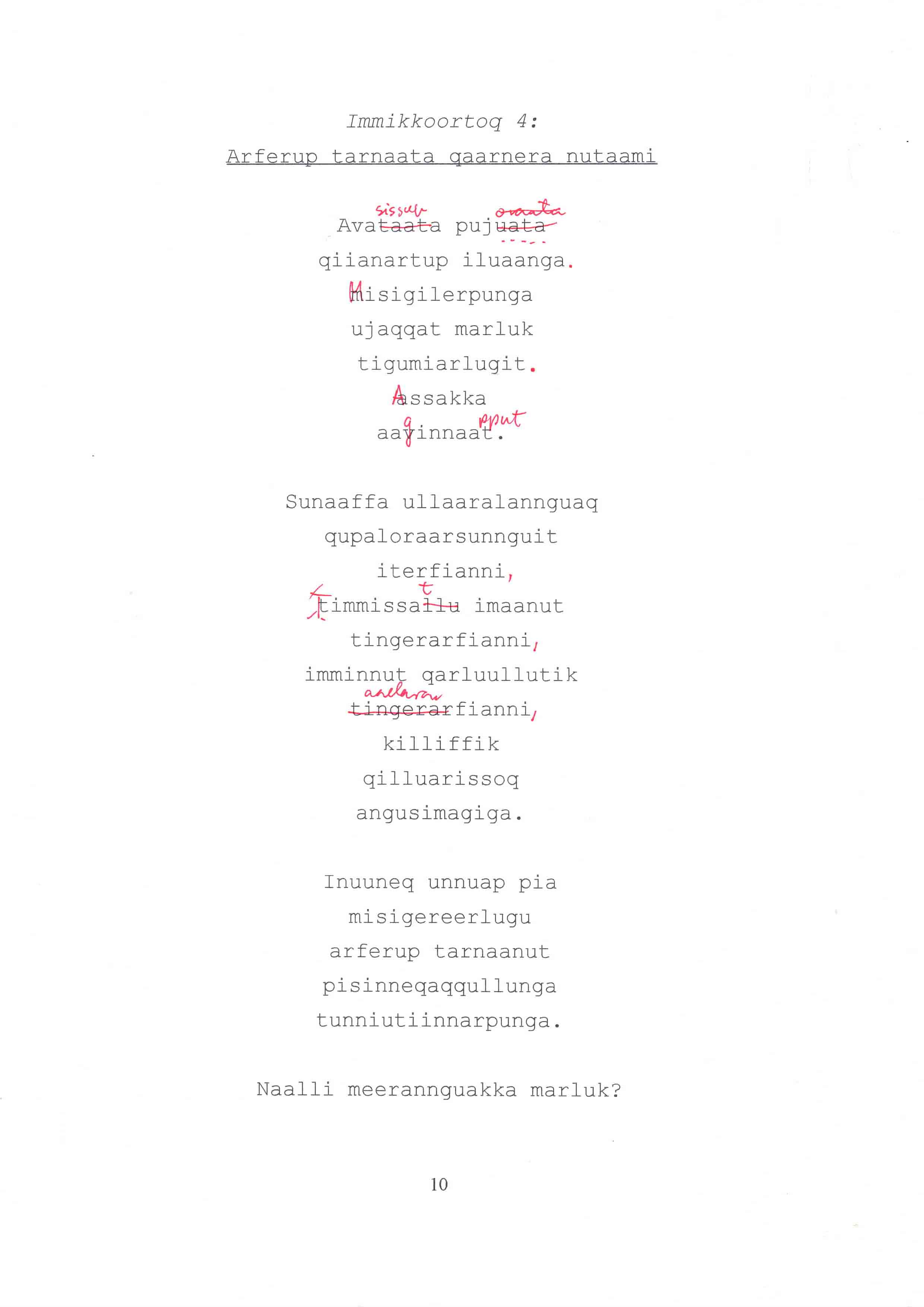 arferup tarnaata meerai / børn af hvalens sjæl