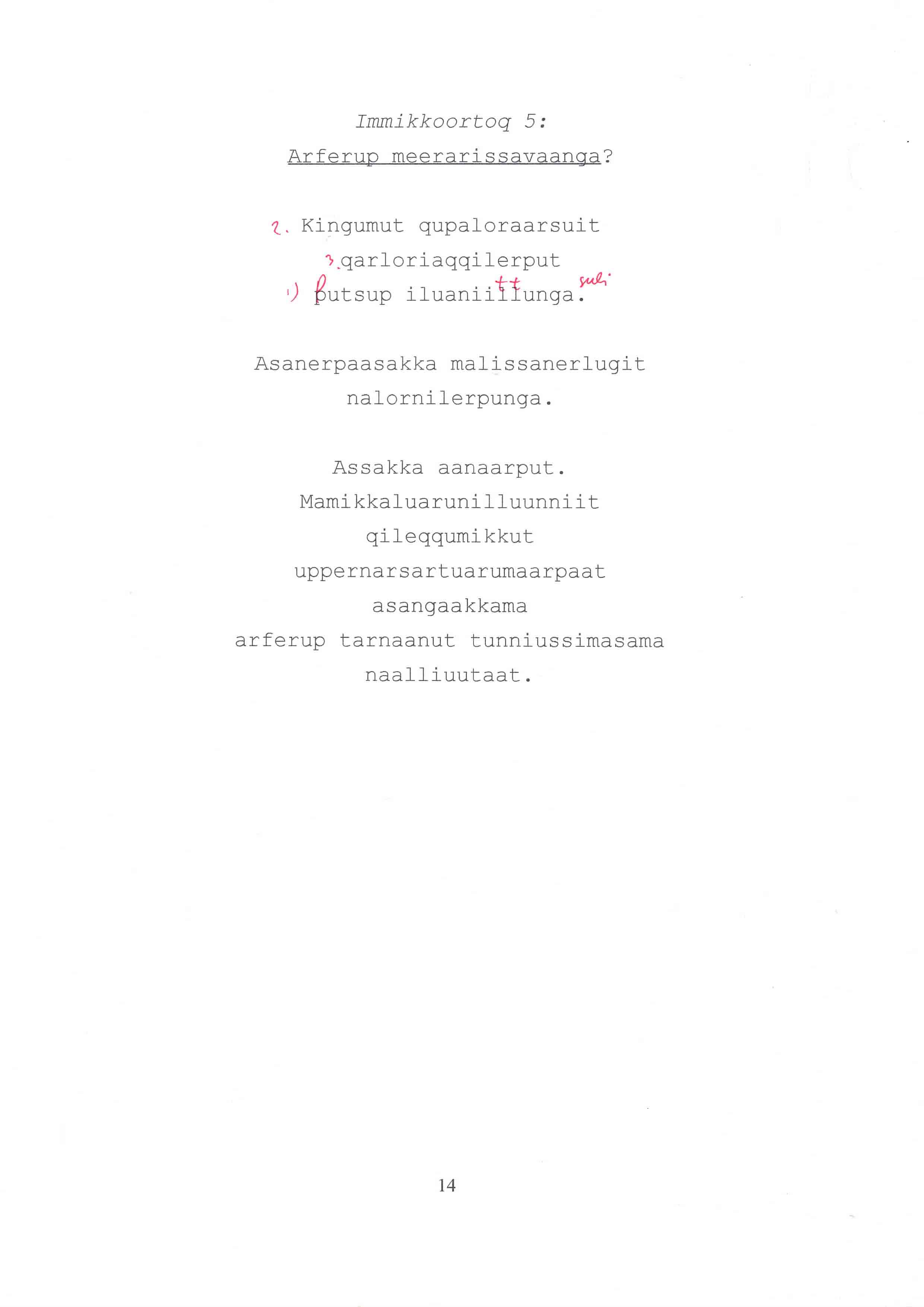 arferup tarnaata meerai / børn af hvalens sjæl