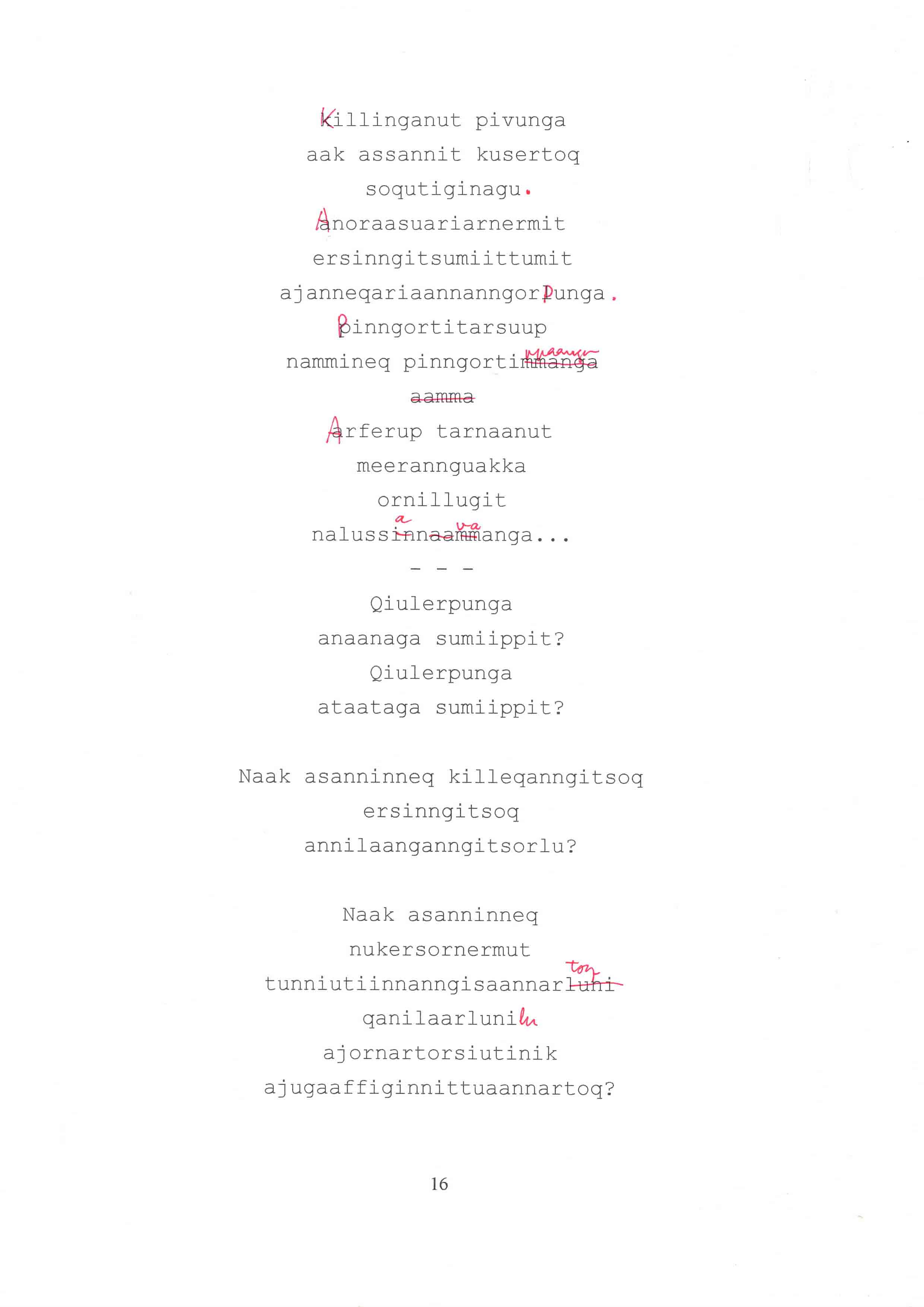 arferup tarnaata meerai / børn af hvalens sjæl