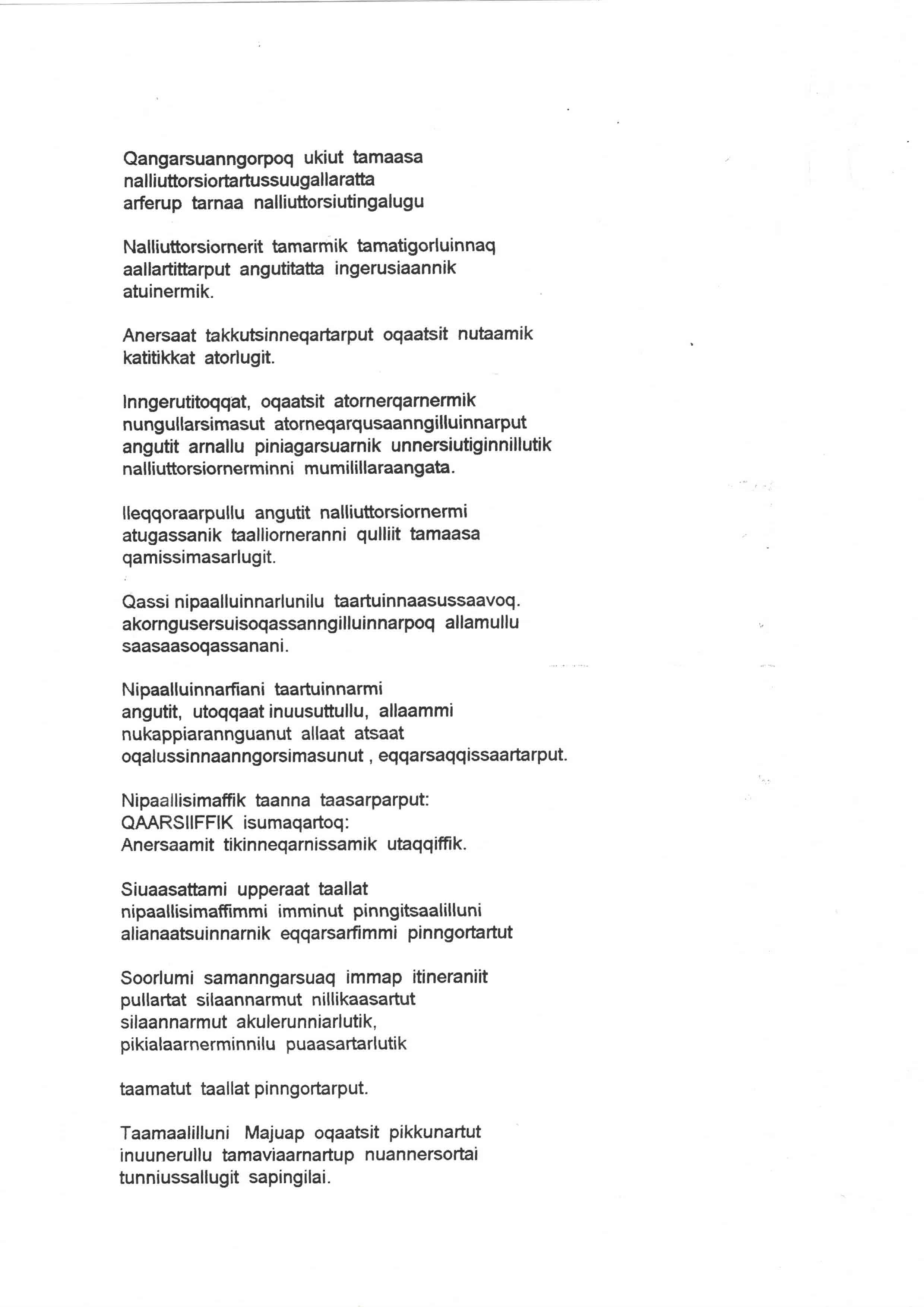 arferup tarnaata meerai / børn af hvalens sjæl