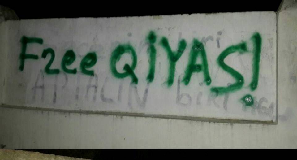 Kiyevdə Heydər Əliyev parkına "Qiyasa azadlıq!" şüarı yazılıb [Video]