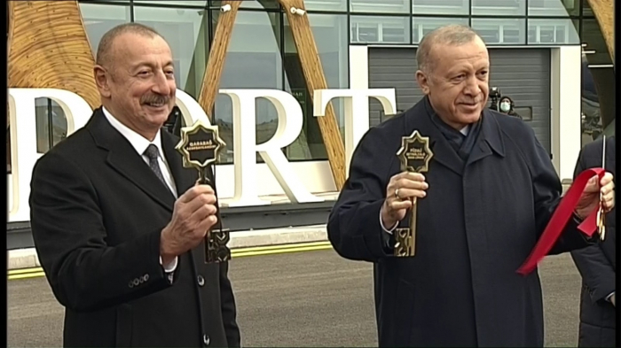 İlham Əliyev və Rəcəb Tayyib Ərdoğan Füzuli hava limanının açılışını edib