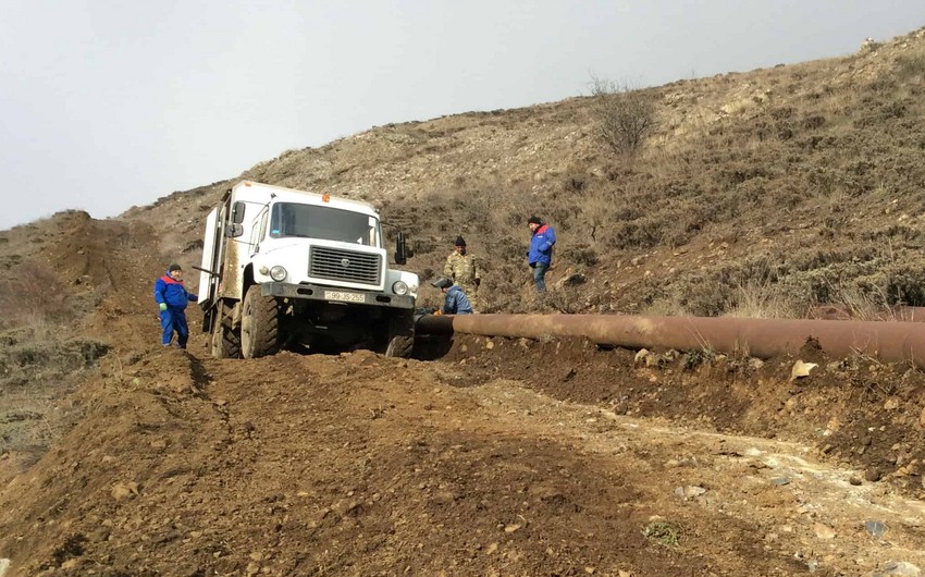 Şuşa şəhərinə içməli suyun verilməsinə başlanılıb