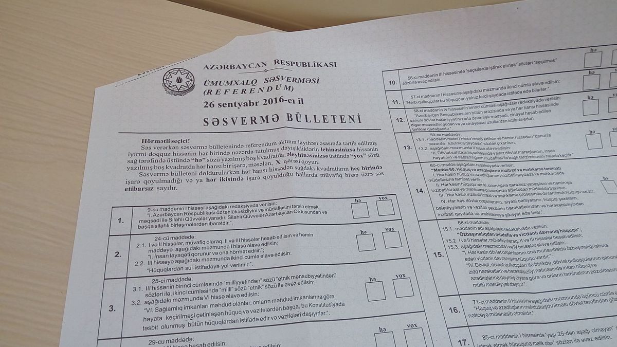 Seçki bülletenləri aprelin 1-dək hazır olacaq