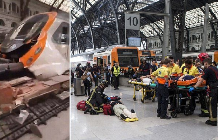 Barselonada qatar qəzası zamanı 48 nəfər xəsarət alıb