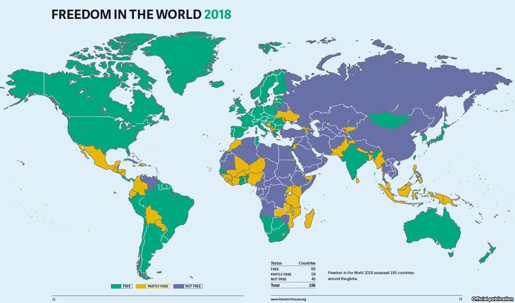 Freedom House: Azərbaycan Cənubi Qafqazda yeganə azad olmayan ölkədir