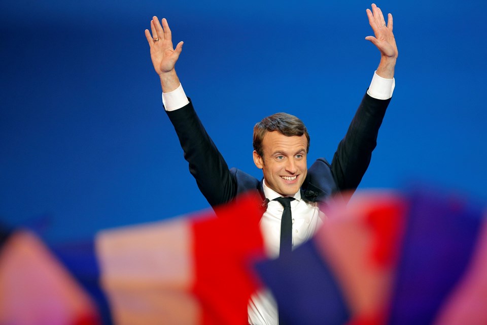 Fransada prezident seçkilərində Macron qalib gəlib