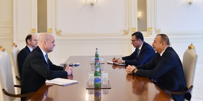 İlham Əliyev Mədən Hasilatı üzrə Şəffaflıq Təşəbbüsü İH sədrini qəbul edib