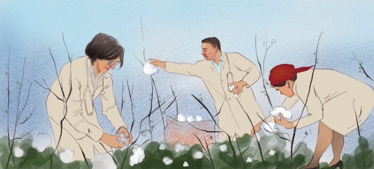 Pambıq yığmaqdan qayıdan həkimlər qəzaya uğrayıb