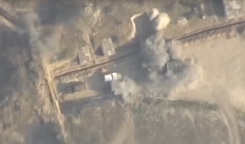 Ermənilərə aid qərərgah məhv edilib - [Video]