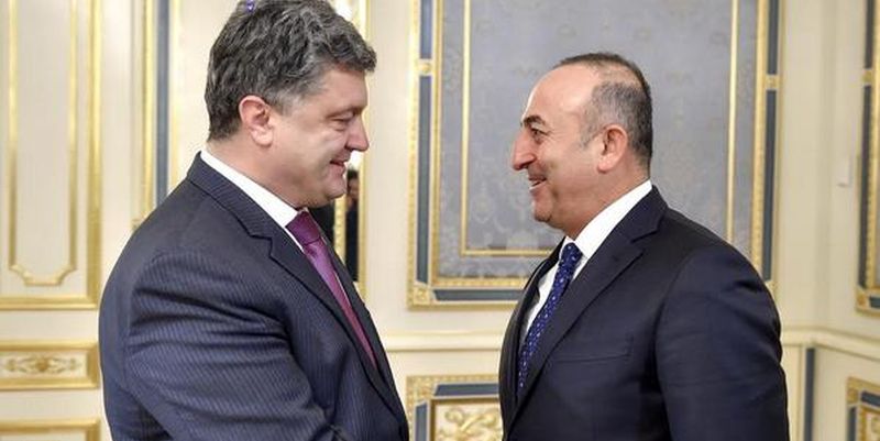 Poroshenko Çavuşoğlu ilə görüşüb
