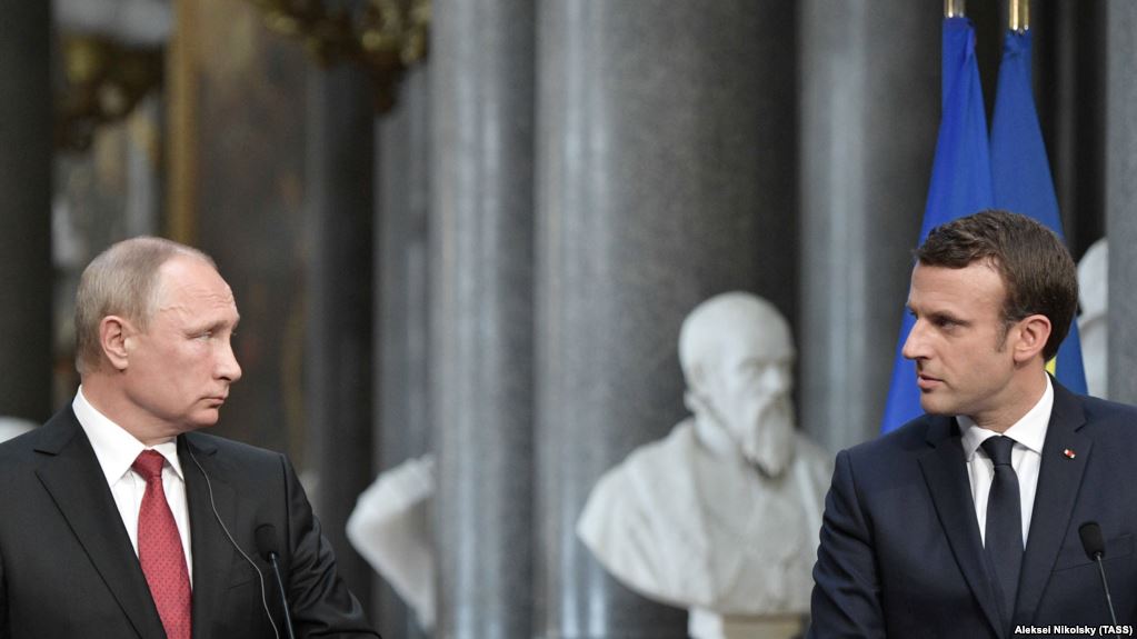 Macron Rusiyanın dövlət mediasını saxtakarlıqda ittiham edir
