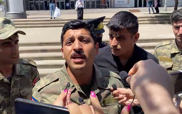 Bir qrup Vətən müharibəsi qazisi etiraz aksiyası keçirdi