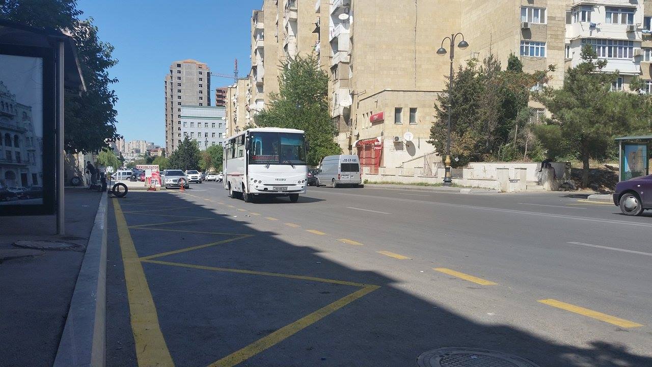 Bu zolağa girən bəzi avtobuslar da cərimələnəcək
