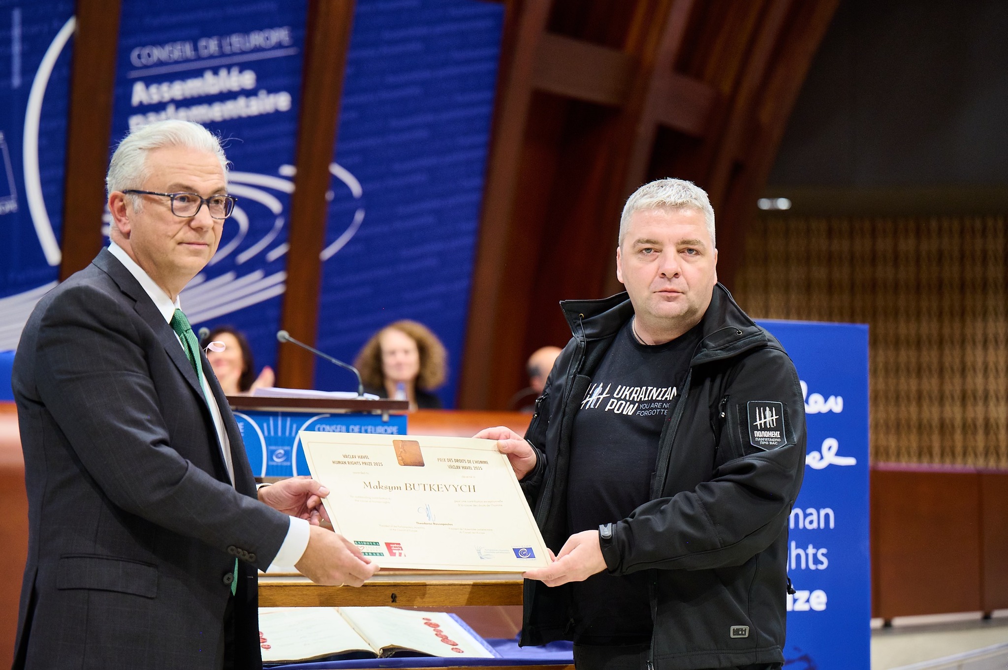 Vatslav Havel İnsan Hüquqları Mükafatı ukraynalı jurnalist Maksim Butkeviçə təqdim edilib