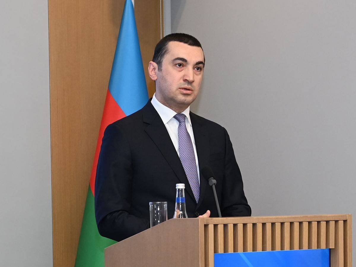 Azərbaycan XİN Mətbuat xidməti idarəsinin rəisi Ayxan Hacızadə. Foto: APA