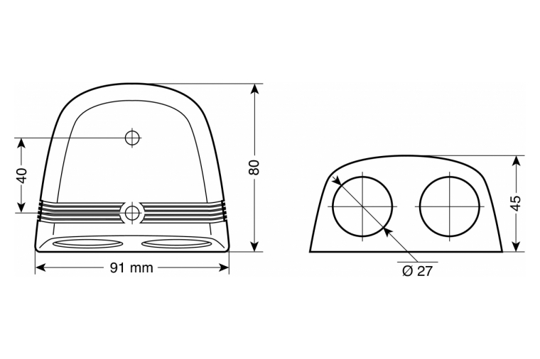 EXT, DOUBLE SURFACE MOUNT CASE