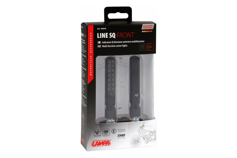 LINE SQ FRONT, SEQUENTIARY LED CORNER LIGHTS