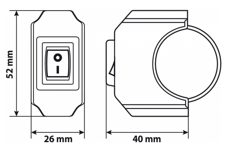 WATERPROOF SWITCH - 12V - 6A MAX