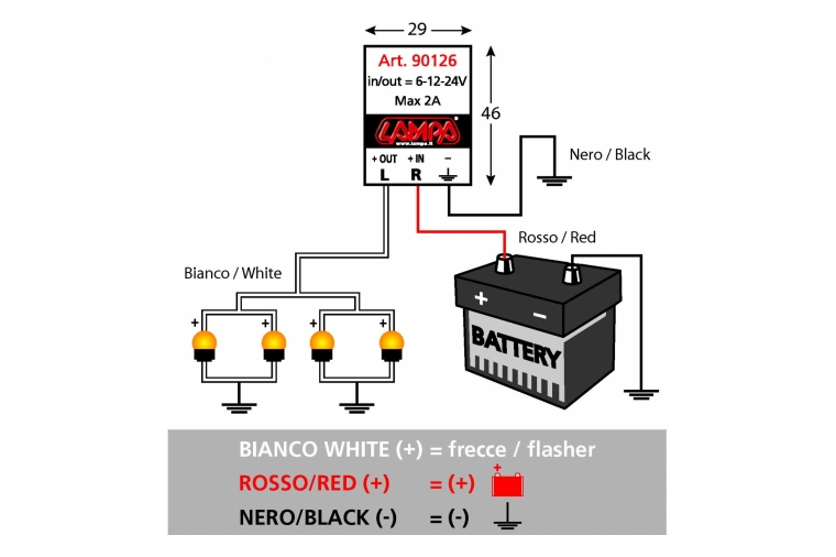 ELECTRONIC FLASHER DEVICE LED INDICATORS