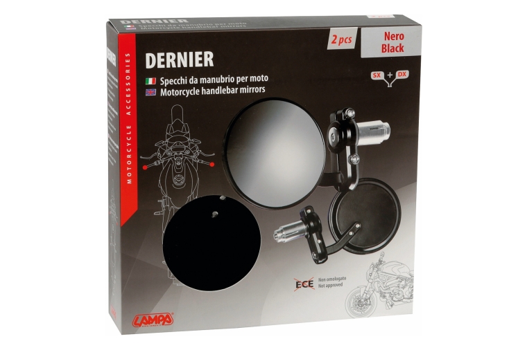 DERNIER, PAIR OF REARVIEW MIRRORS - BLACK