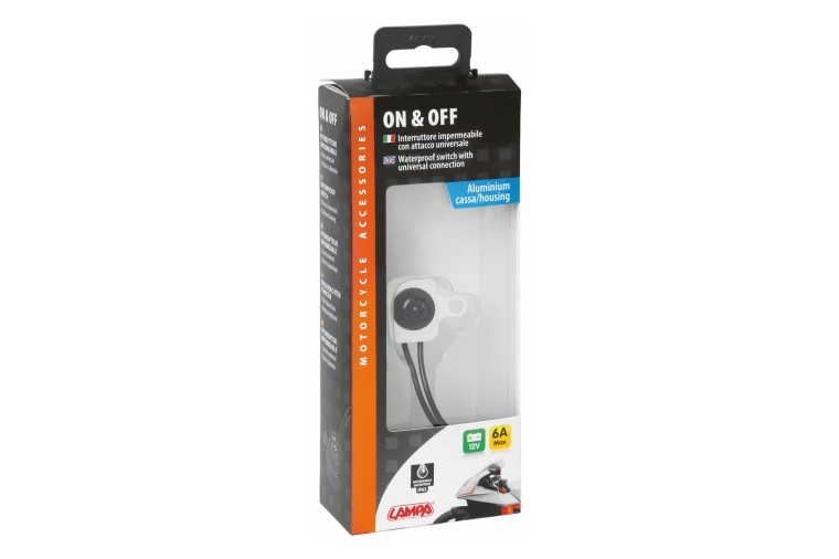 ON & OFF, WATERPROOF SWITCH, 12V - ALUMINIUM