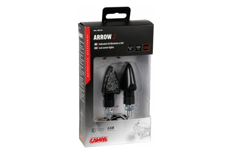 ARROW-2, LED CORNER LIGHTS - 12V LED - BLACK