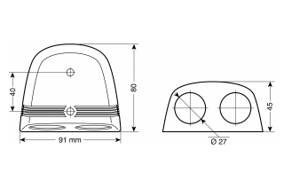 EXT, DOUBLE SURFACE MOUNT CASE