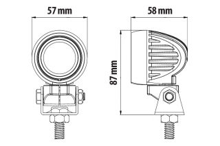 CYCLOPS-ROUND, AUXILIARY LIGHT, 1 LED-9/32V