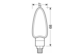 ARROW, CORNER LIGHTS - 12V LED - BLACK