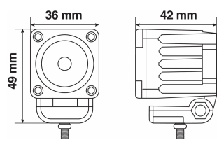 WL-19, AUXILIARY LIGHT,1 LED-WIDE BEAM WHITE