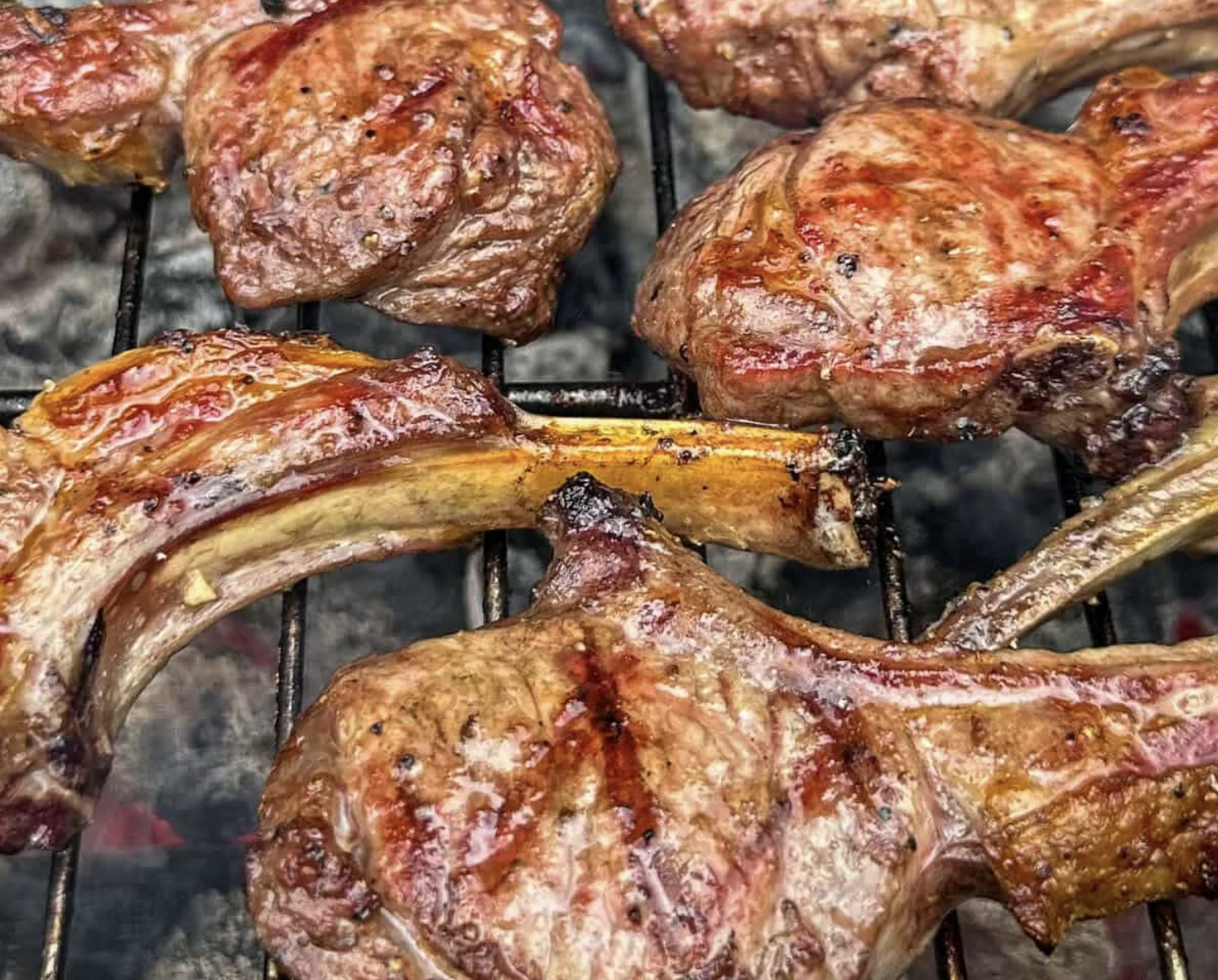 Sadza neGrilled lamb chops