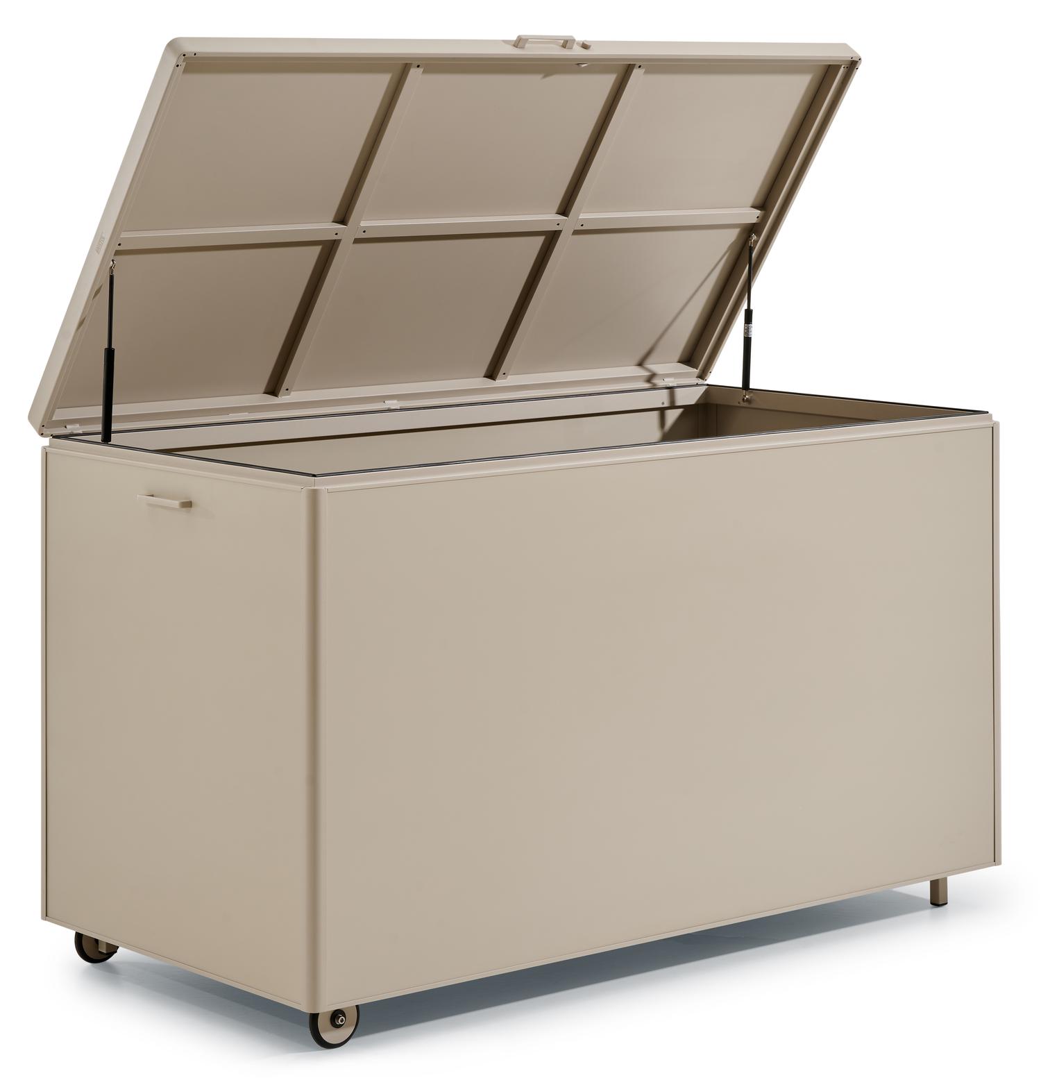 Coffre De Rangement Extérieur Atlantic En Aluminium - Anthracite - Avec Roues Pour Mobilité